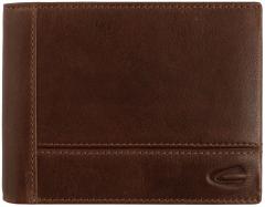 Herrenbörse genarbtes Leder Camel Active Tokyo Brown