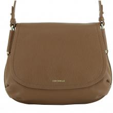 Überschlagtasche Coccinelle Rebekka Suede Warm Taupe Veloursleder