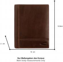 Herrenbörse Hochformat Tokyo Camel Activ Cognacbraun Handgemacht