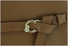 elegante Kurzgrifftasche cognacbraun Coccinelle Sabine Medium