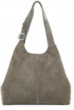 Coccinelle C-Easy Brunette dunkelbraune Tote Bag Veloursleder Etui