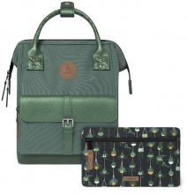 Cabaia Backpack Adventurer Small Leon dunkelgrün metallic