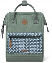 Cabaia Niagara grüner Cordsamt Tagesrucksack samtig Wechselpouch Medium