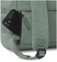 Cabaia Citybackpack samtig Niagara grün Cord Adventurer Small