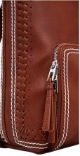 Desigual Citybackpack Pretoria camel Trama Ziernähte perforiert