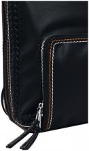 Damenrucksack schwarz Desigual Pretoria orange Perforierung Trama