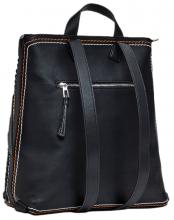 Damenrucksack schwarz Desigual Pretoria orange Perforierung Trama