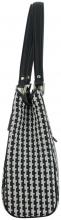 große Flechttasche schwarz beige Streifen Guess Mirema Black Multi