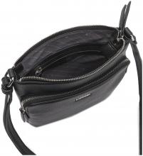 L.Credi Schultertasche Olla klassisch Schwarz vegan