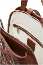 Desigual Tagesrucksack braun Buchstaben 3D Maki Sumy Mini