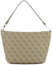 Guess Shopper 2in1 Tote Bag Calista Latte Logo Alloverprint beige