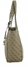 Guess Henkeltasche grau schwarz Logoprint Calista Tote Coal Logo