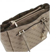 Guess Shopper Katya Coal Logo schwarz grau Multi Comp Tote