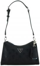 kleine Schultertasche Guess Cresidia Logoprägung schwarz