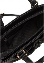 L.Credi Henkeltasche Small Oralie schwarz genarbt nachhaltig