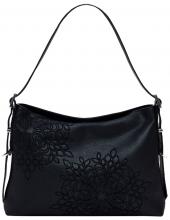 geräumige Schultertasche Desigual bestickt Sierra Buxton schwarz Negro
