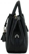 elegante Kurzgrifftasche Guess Phoebe Girlfriend Satchel schwarz Peonyprägung