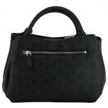 elegante Kurzgrifftasche Guess Phoebe Girlfriend Satchel schwarz Peonyprägung
