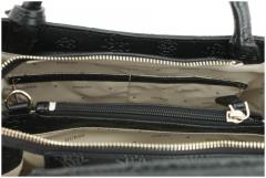 Henkeltasche Guess Phoebe Girlfriend Satchel Simply Taupe Logoprägung