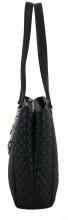gesteppte Shoppertasche Zierkette Guess Everlee Noel Tote schwarz