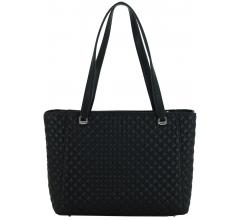 gesteppte Shoppertasche Zierkette Guess Everlee Noel Tote schwarz