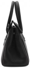 Henkeltasche Odila L.CREDI Uni Schwarz mit Drehverschluss