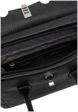 Henkeltasche Odila L.CREDI Uni Schwarz mit Drehverschluss