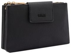 L.Credi Schultertasche Omaya Clutch schwarz Kette