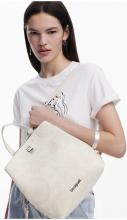 Desigual Cityrucksack beige Dejavu Mandalsa bestickt Crudo Sumy