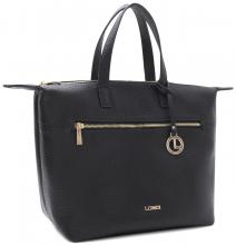 L,Credi Kurzgrifftasche in Beutelform Parmida schwarz