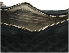 gesteppte Hobotasche Metallkette Glitzer Guess Everlee Top Zip Shoulder Bag schwarz