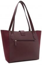 L.Credi Henkeltasche Petrina Materialmix Velour Wine Red