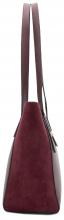 L.Credi Henkeltasche Petrina Materialmix Velour Wine Red