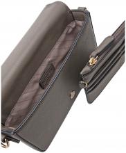 elegante Umhängetasche mit Organizer L.Credi Jane Dark Taupe nachhaltig