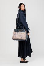Kurzgrifftasche Anekke Mademoiselle Studio taupe blau Glitzer 
