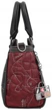 Anekke Mademoiselle Kurzgrifftasche Paris schwarz bordeaux Glitzer