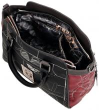 Anekke Mademoiselle Kurzgrifftasche Paris schwarz bordeaux Glitzer