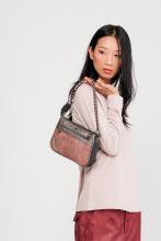gemusterte Schultertasche Kettenhenkel dunkelbunt Anekke Mademoiselle Parisian