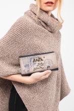 Anekke Geldtasche beige blau Mademoiselle Studio Modeatelier