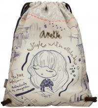 Mademoiselle Studio Zugbandrucksack beige blau Anekke Modeatelier
