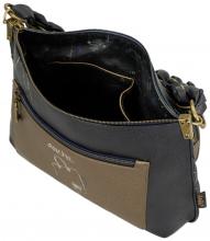 gesteppte Schultertasche Stickerei dunkelblau Anekke Mademoiselle Boutique