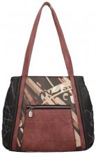 Shoppertasche Anekke Mademoiselle schwarz bunt Paris Stickerei