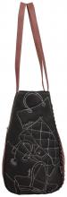 Shoppertasche Anekke Mademoiselle schwarz bunt Paris Stickerei