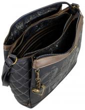 dunkleblaue Crossovertasche Anekke Boutique Ziernieten Strass