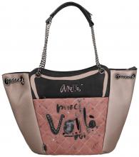 extravagante Henkeltasche rosa metallic Parisian Anekke