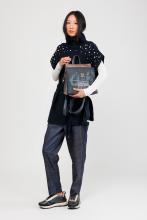 strassbesetzter Damenrucksack Anekke Mademoiselle Boutique dunkelblau