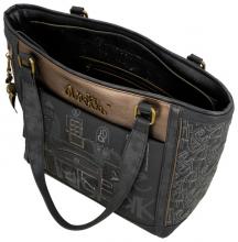 Anekke Mademoiselle Boutique Tote Bag dunkelblau Glitzer bestickt