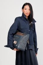 Anekke Mademoiselle Boutique Tote Bag dunkelblau Glitzer bestickt