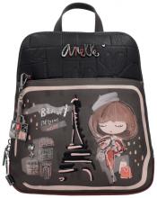 Alltagrucksack Anekke Mademoisell schwarz bunt Paris bestickt Eiffelturm