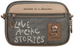 Crossbody bag Anekke Real Intentions Metallic glänzend anthrazit gold
